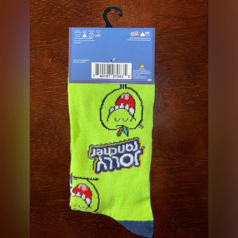 JOLLY RANCHER NOVELTY CREW SOCKS NWT MEN’S SHOE SIZE 6-12